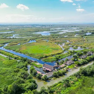Panoramic view of the Danube Delta